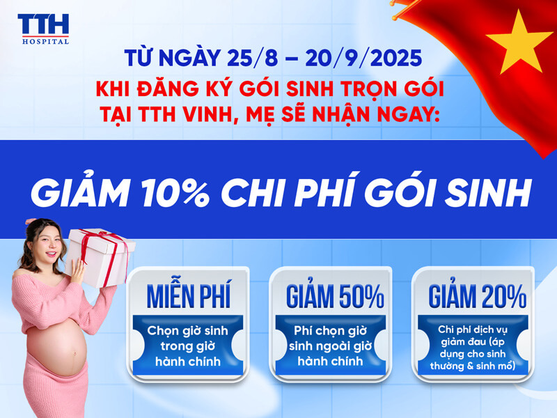 Mẹ bầu nhận ưu đãi gói sinh tại TTH Vinh