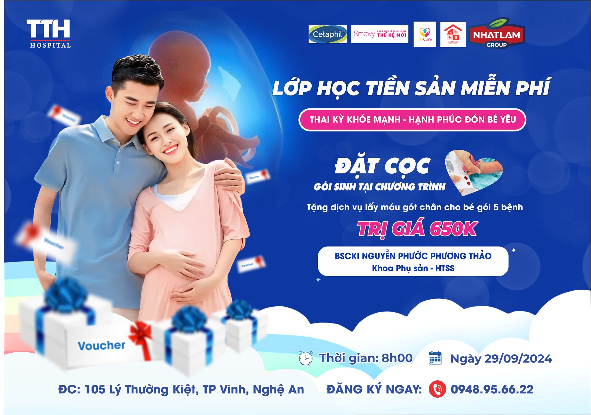 LỚP HỌC TIỀN SẢN THÁNG 09 “THAI KỲ MẠNH KHỎE - HẠNH PHÚC ĐÓN CON YÊU”