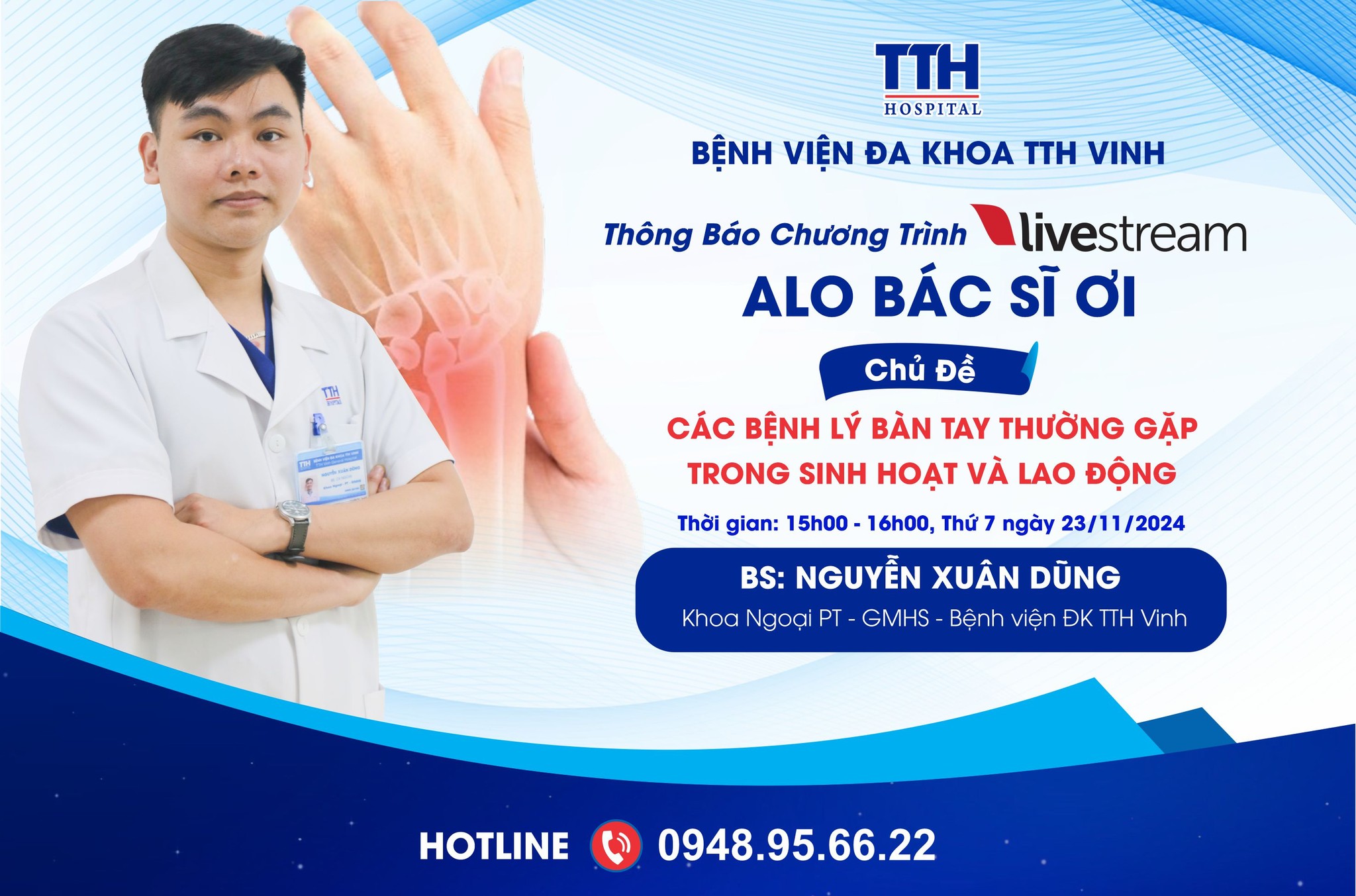 ☎️ ALO BÁC SĨ ƠI – TƯ VẤN TRỰC TIẾP VỀ CÁC BỆNH LÝ BÀN TAY THƯỜNG GẶP ☎️