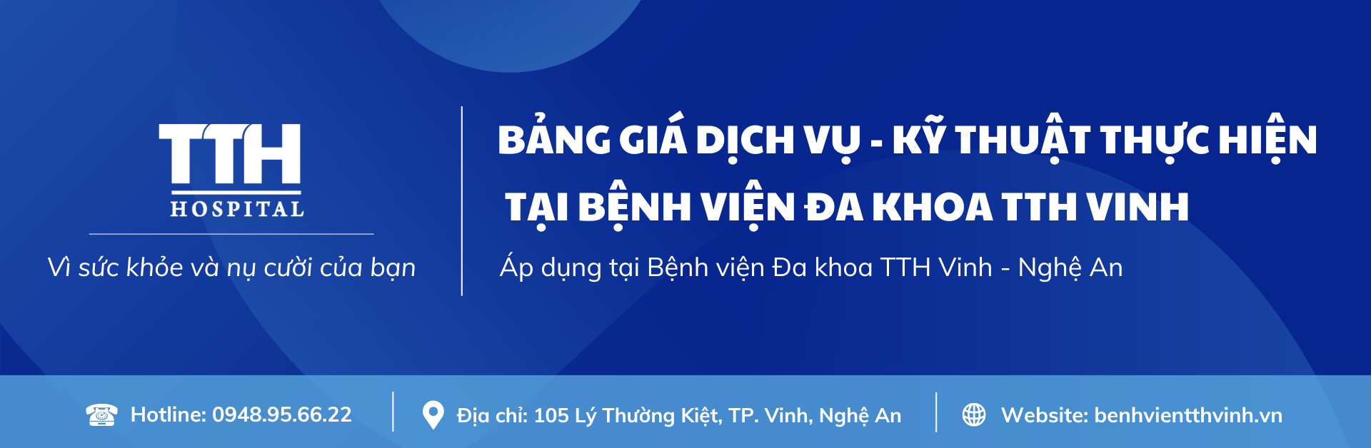 BẢNG GIÁ DỊCH VỤ - KỸ THUẬT THỰC HIỆN TẠI BỆNH VIỆN ĐA KHOA TTH VINH NĂM 2024